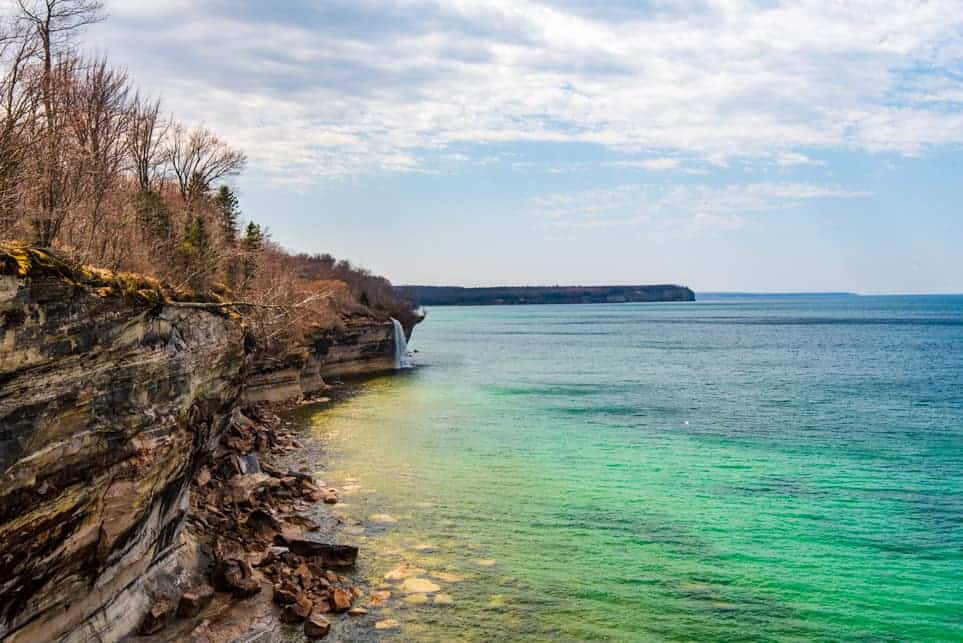 Spray Falls Hike Viewpoint at Pictured Rocks National Lakeshore