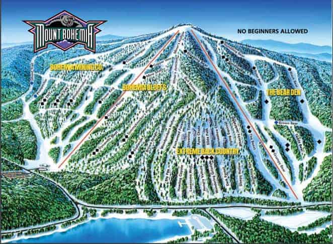Mount Bohemia Trail map