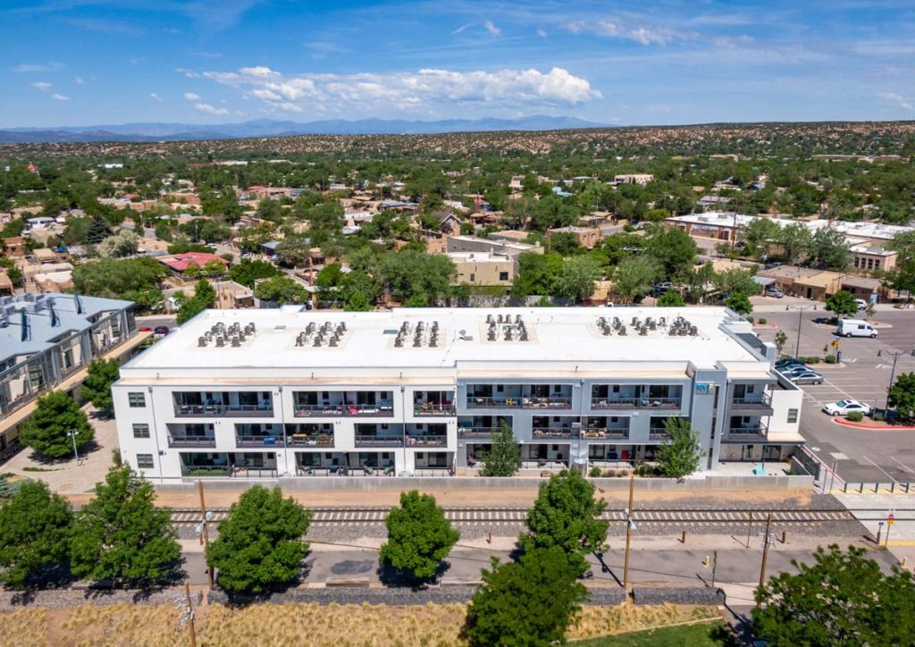 commercial real estate property in santa fe drone photo