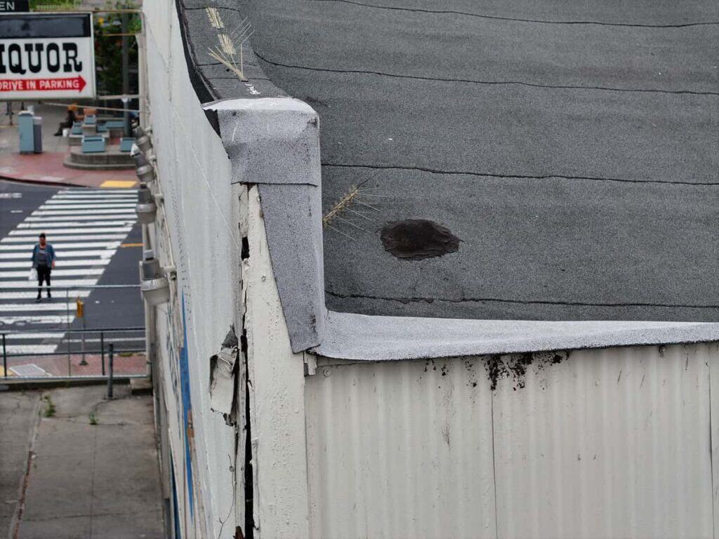 drone roof photo of leak bay area